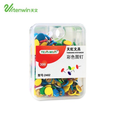 Tenwin 2402 colorful metal 300pcs nail paper thumbtack