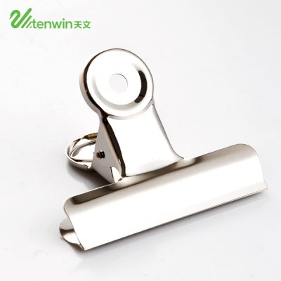 22 31 38 50 63 74 mm Round Large Metal Stainless Steel Hinge Clips Silver Bulldog Paper Clip Clamp for office supplies