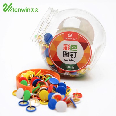 China school and office stationery Tenwin 2400 thumbtack drawing pin candy box