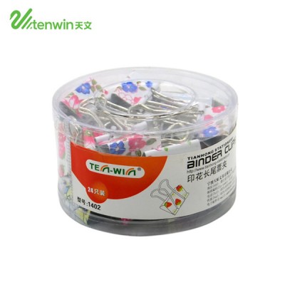 Tenwin 1402 color printing 25mm office school paper clip holder