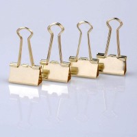 Different size of gold metal ring binder paper clips stainless steel wire binder clips